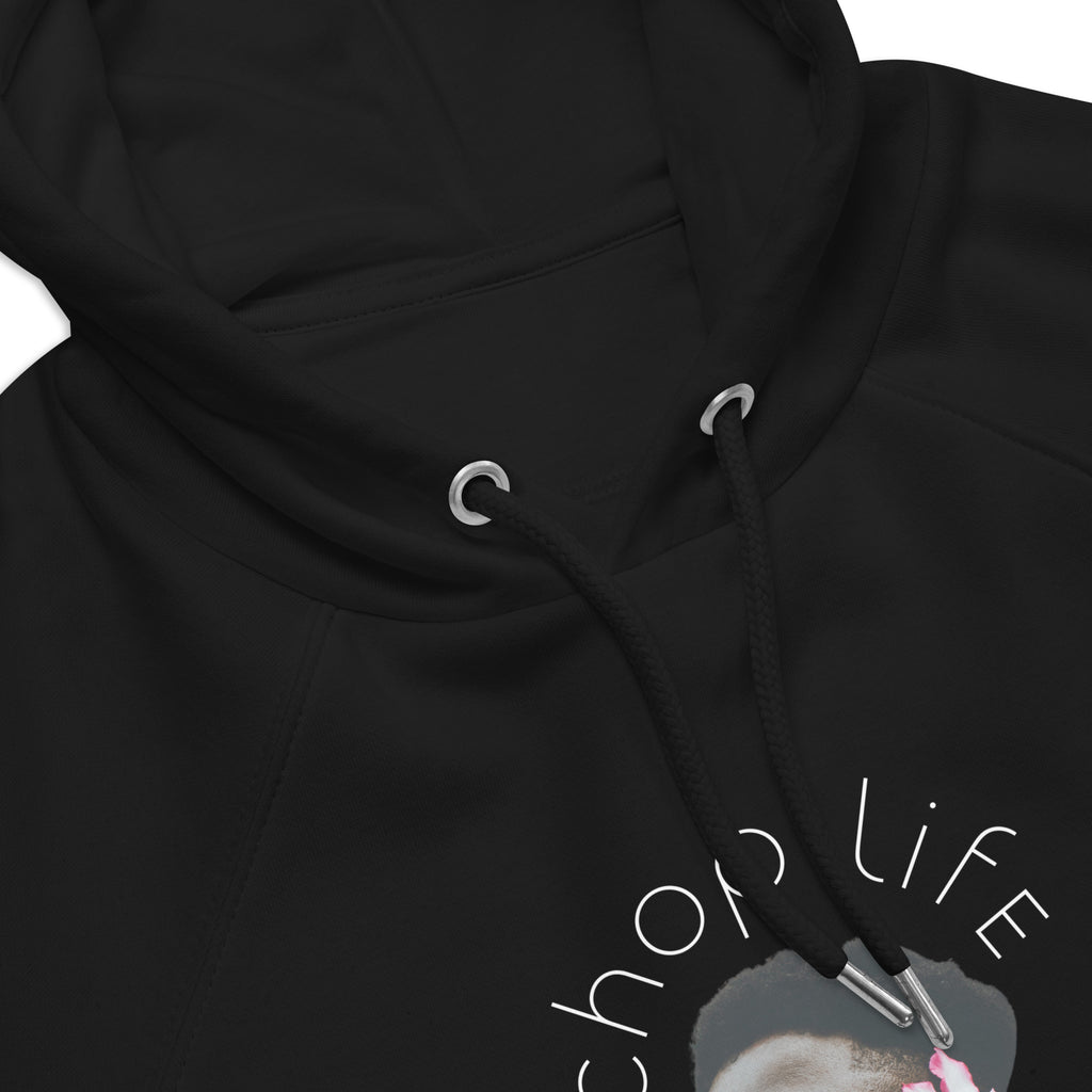 Chop Life No WahaIa black Pidgin lifestyle hoodie by Attihverse.