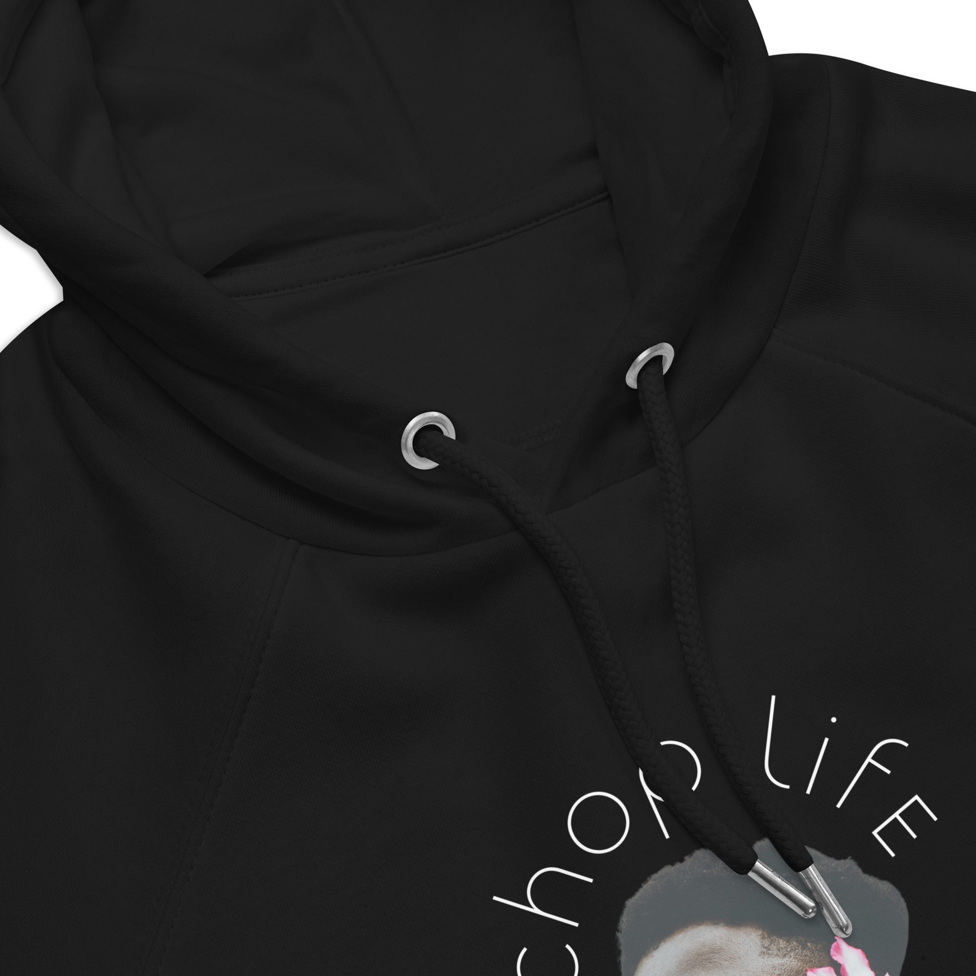 Chop Life No WahaIa black Pidgin lifestyle hoodie by Attihverse.