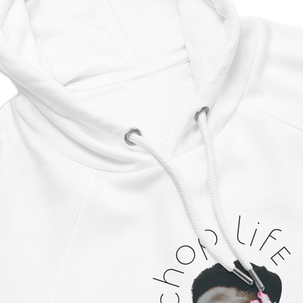Chop Life No Wahala white Pidgin lifestyle hoodie by Attihverse.