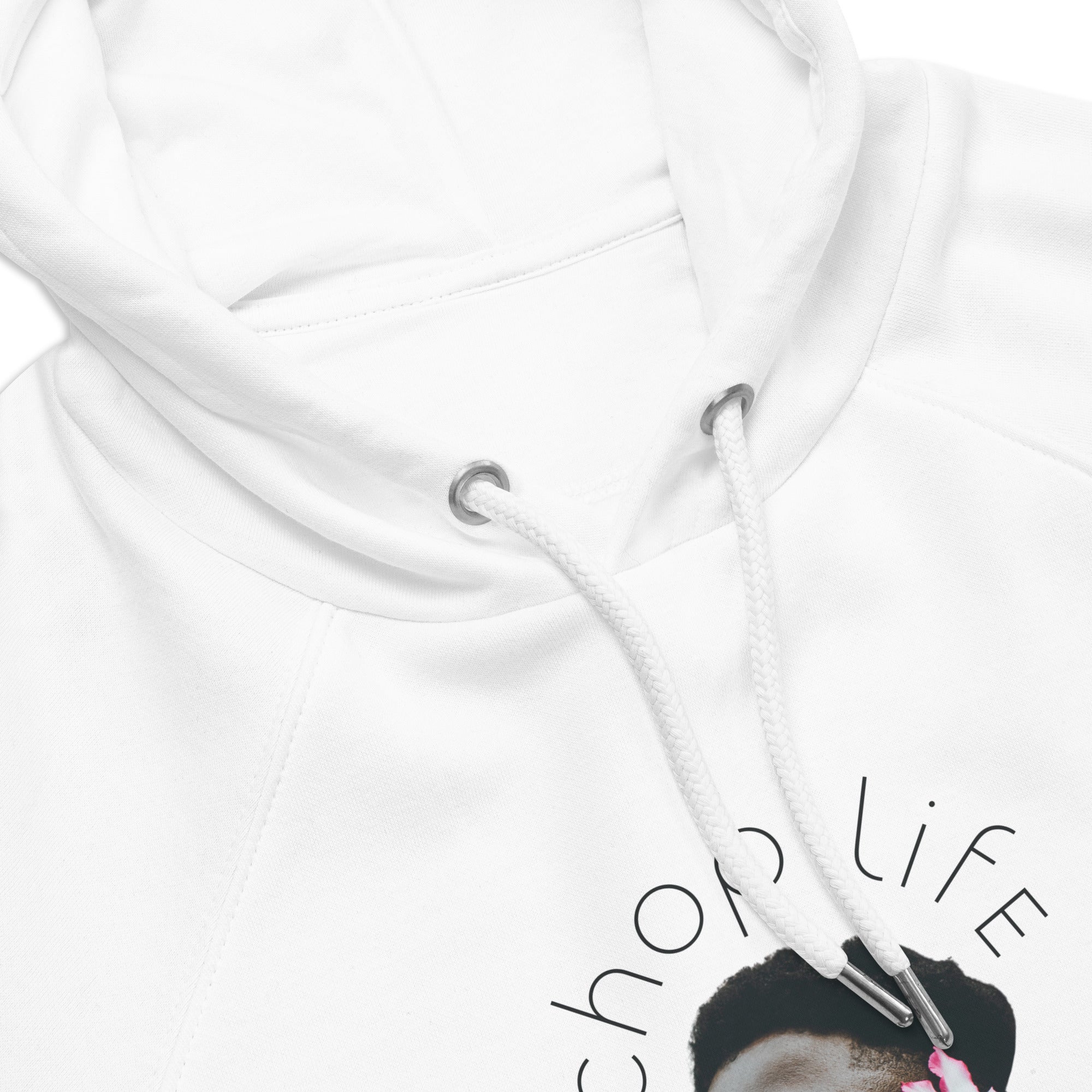 Chop Life No Wahala white Pidgin lifestyle hoodie by Attihverse.