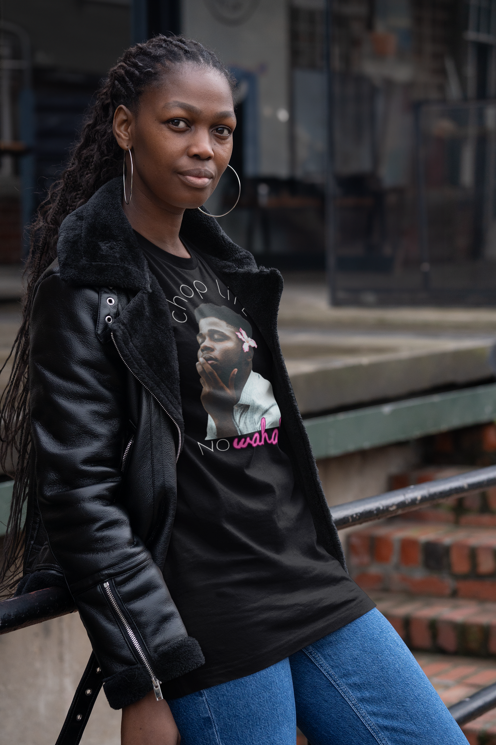 Chop Life No WahaIa black Pidgin lifestyle tee by Attihverse.