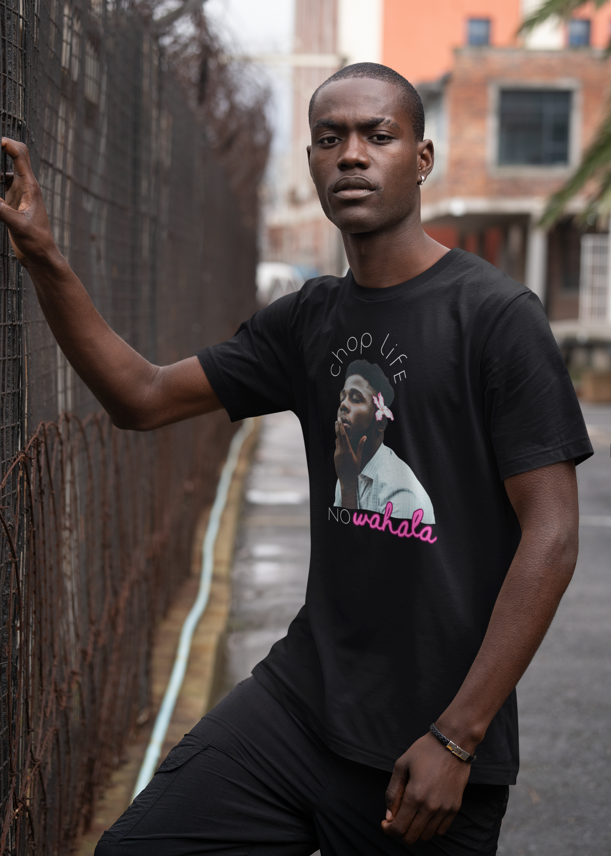 Chop Life No Wahala Tee — Black