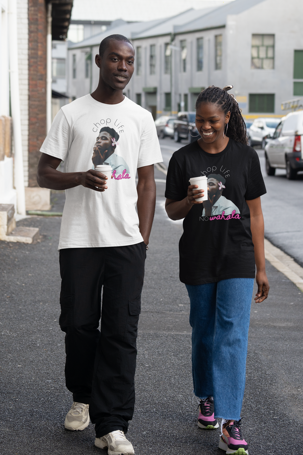 Chop Life No Wahala Tee — Black