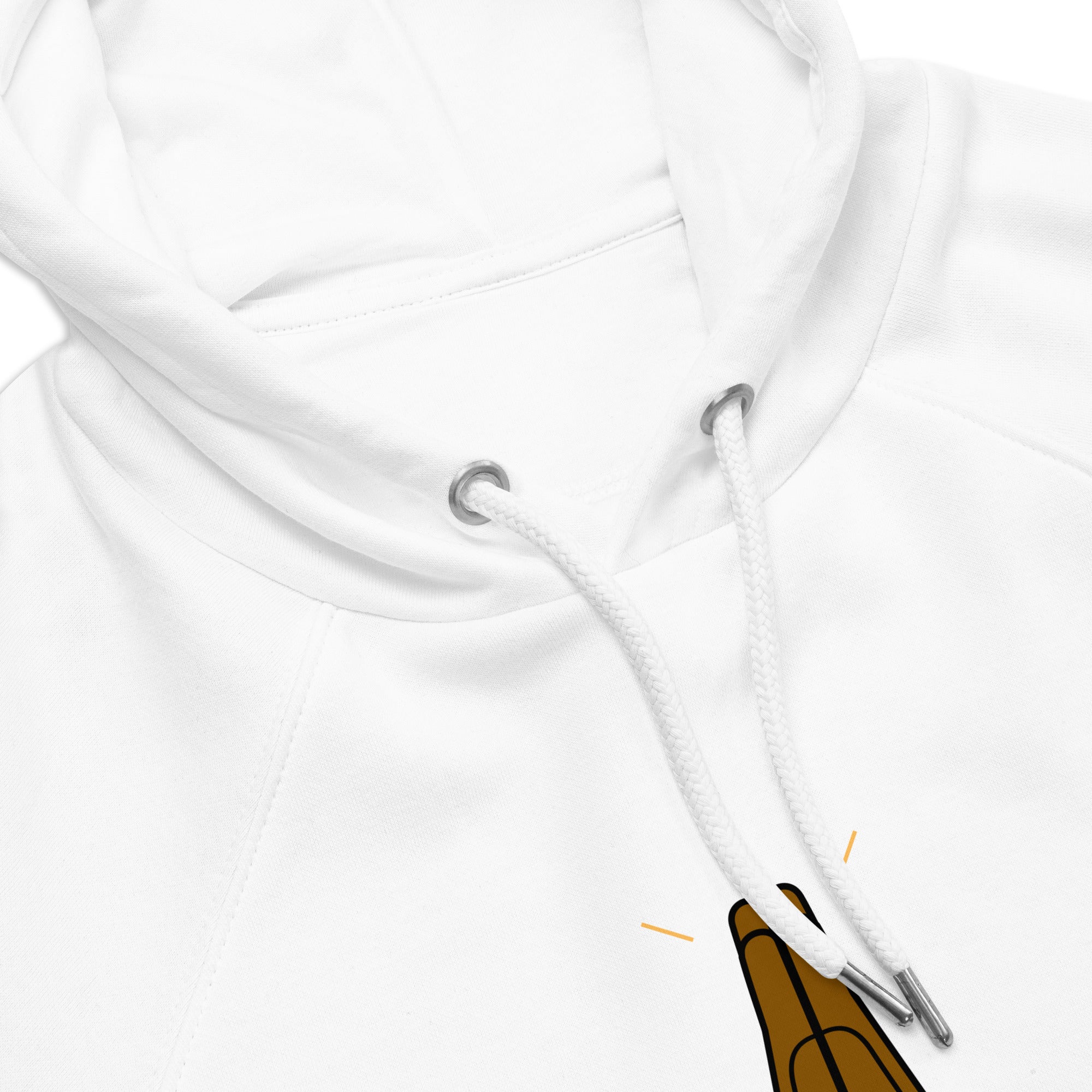 God No Go Shame Us white Pidgin faith hoodie by Attihverse.