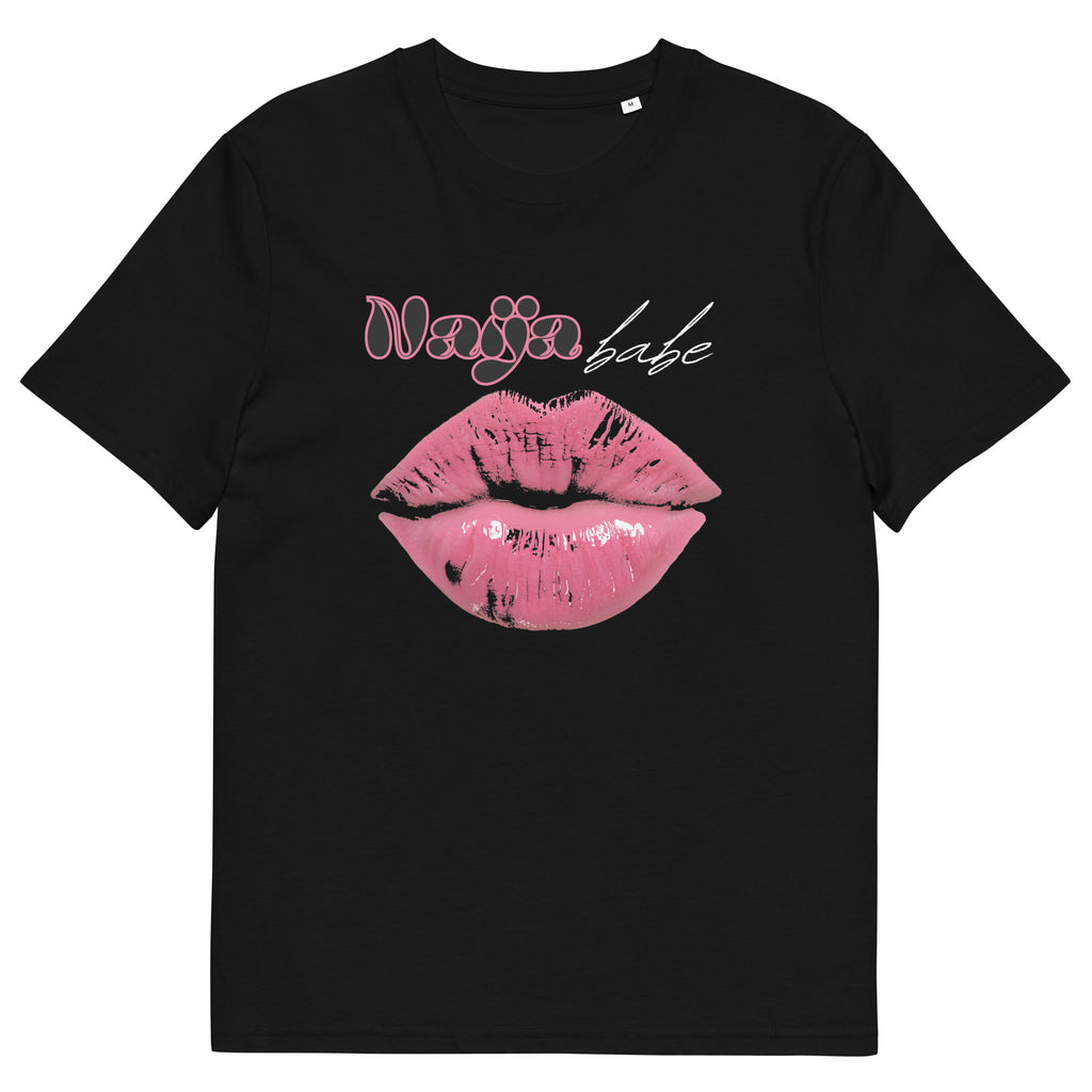 Naija Babe black Nigerian pride tee by Attihverse — Pidgin-inspired.