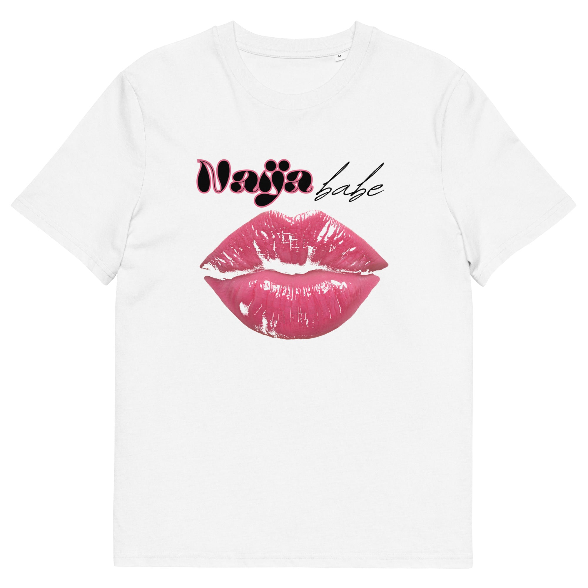Naija Babe white Nigerian pride tee by Attihverse — Pidgin-inspired.
