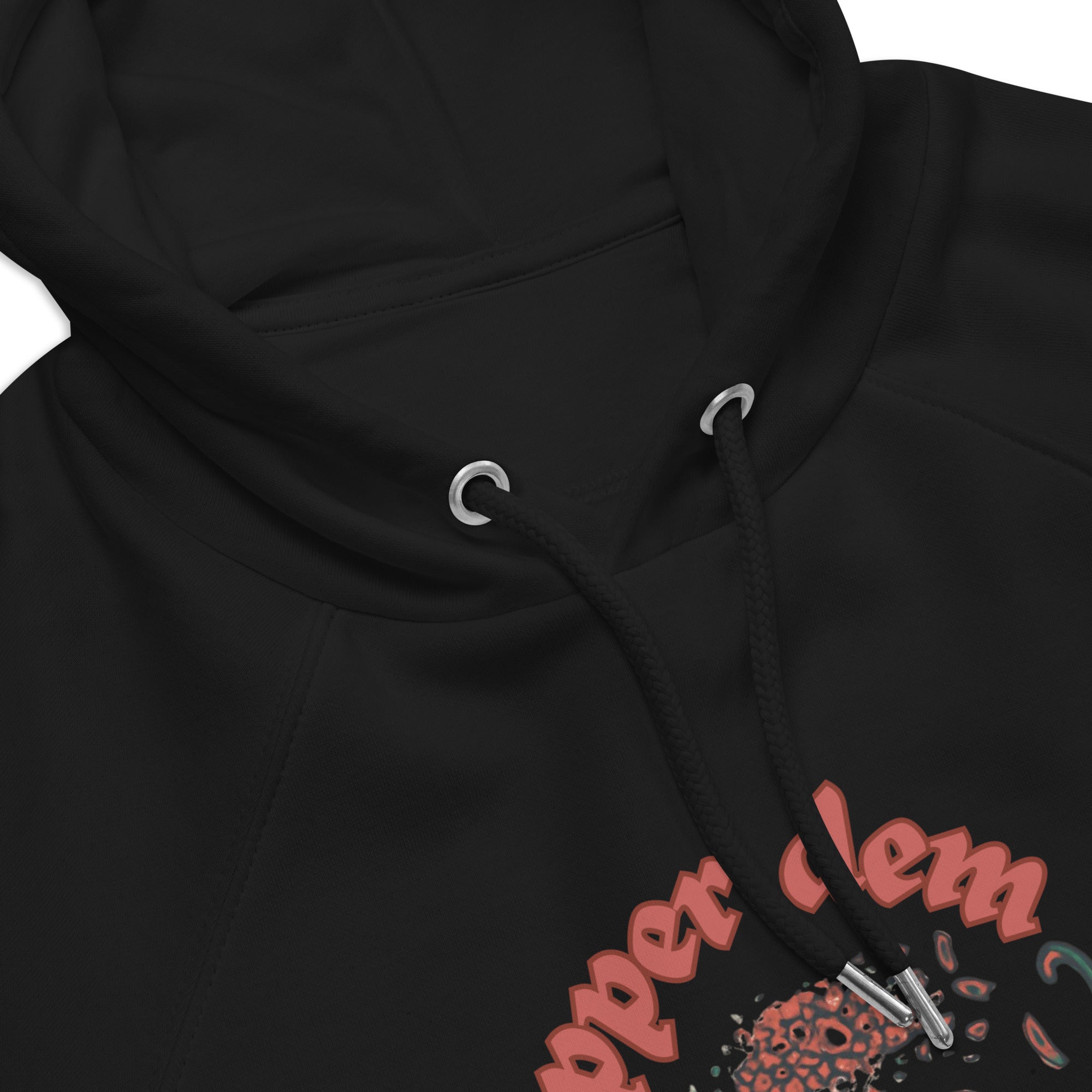 Pepper Dem Abeg black Pidgin statement hoodie by Attihverse.