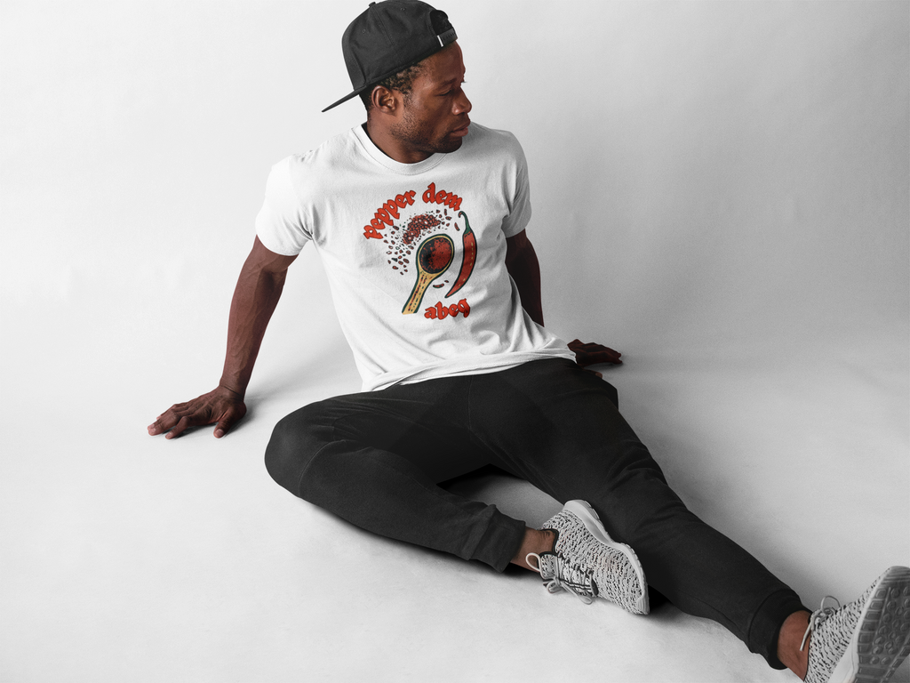 Pepper Dem Abeg Tee — White
